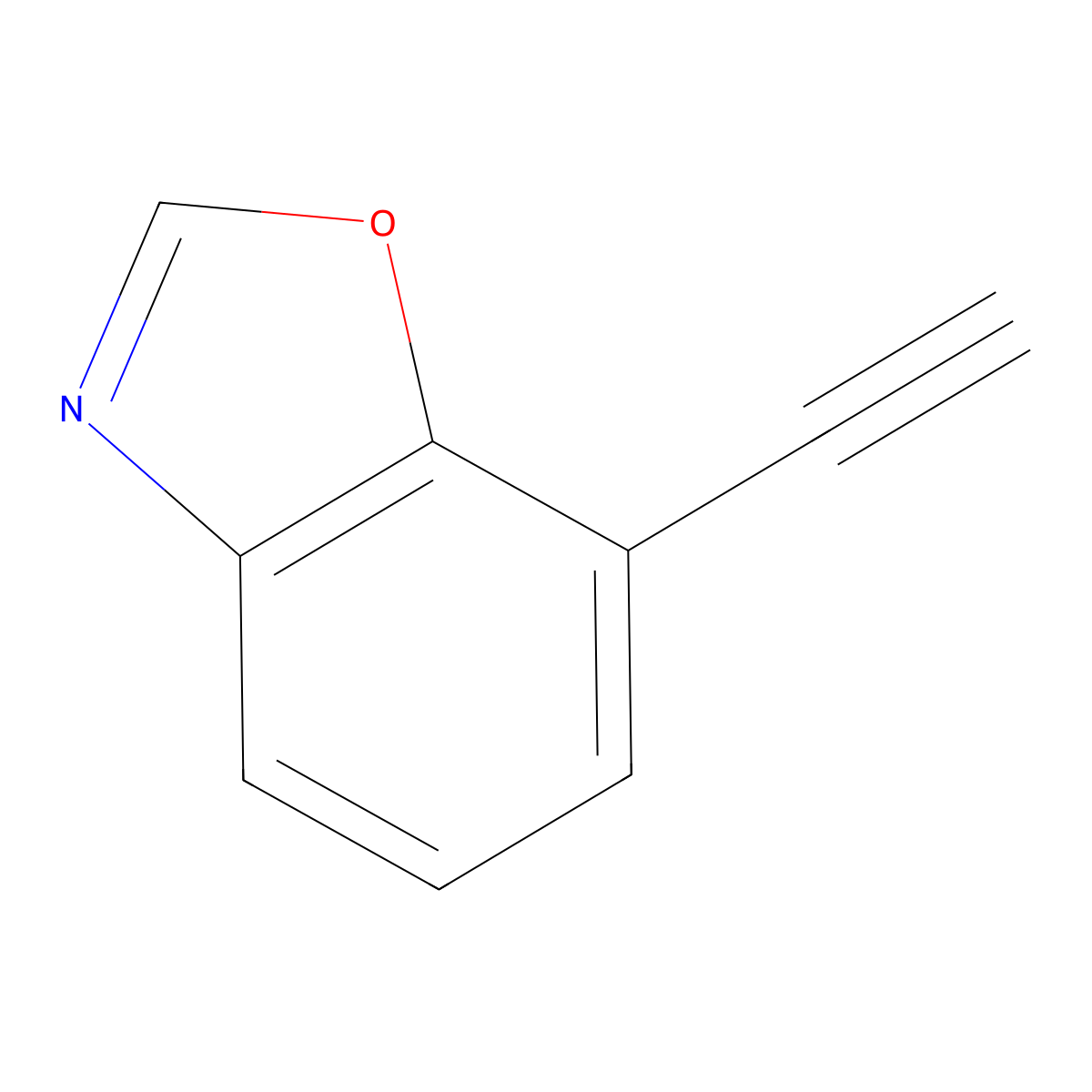 7-Ethynyl-1,3-benzoxazole molecular structure, CAS 2913279-95-3