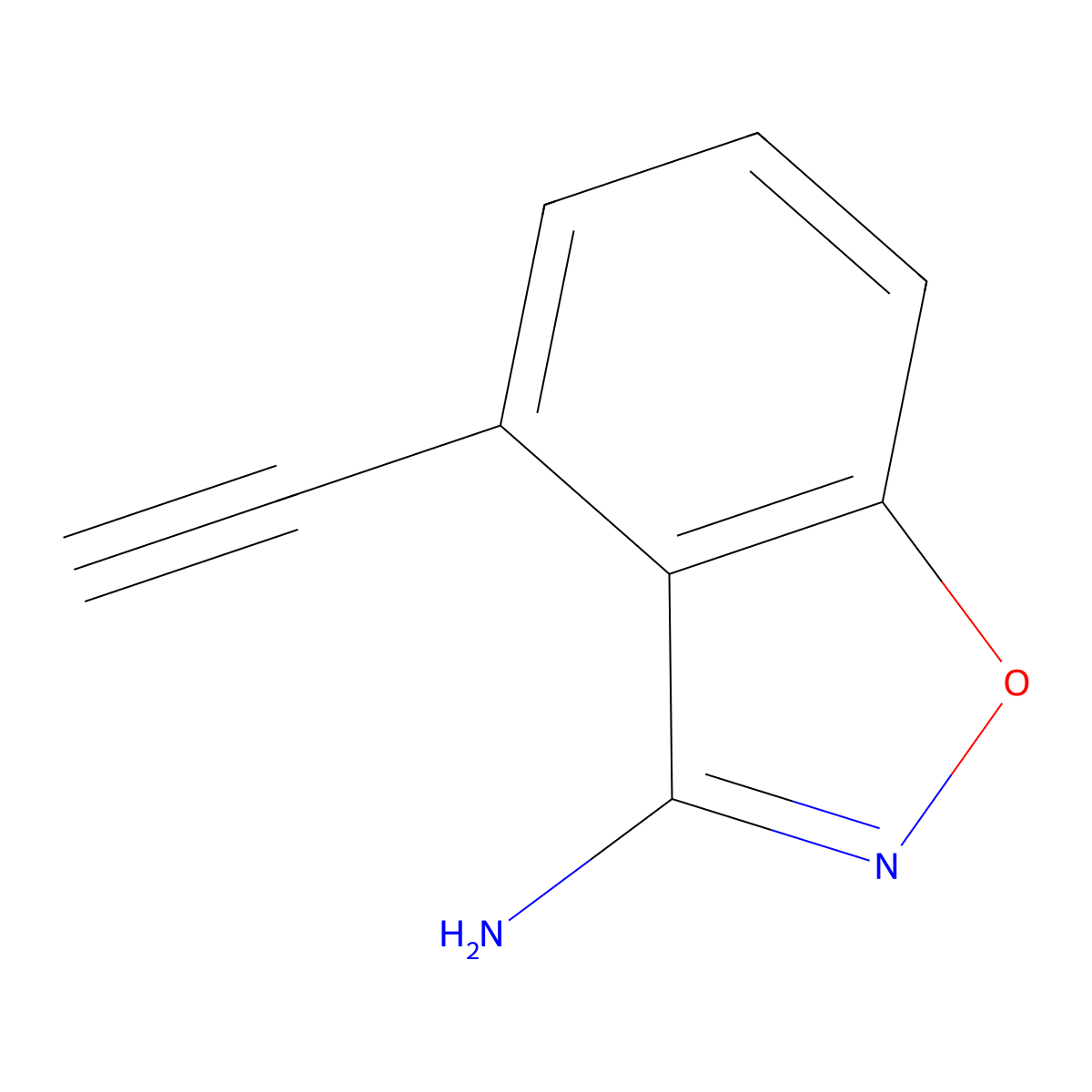 4-Ethynyl-1,2-benzoxazol-3-amine molecular structure, CAS 2913279-98-6