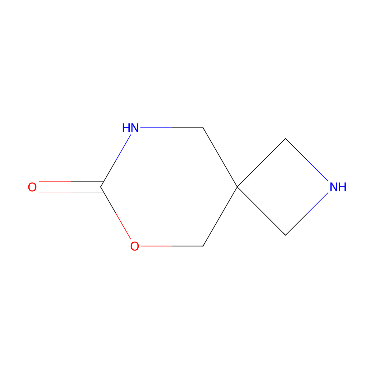 6-Oxa-2,8-diazaspiro[3.5]nonan-7-one molecular structure, CAS 2913280-00-7