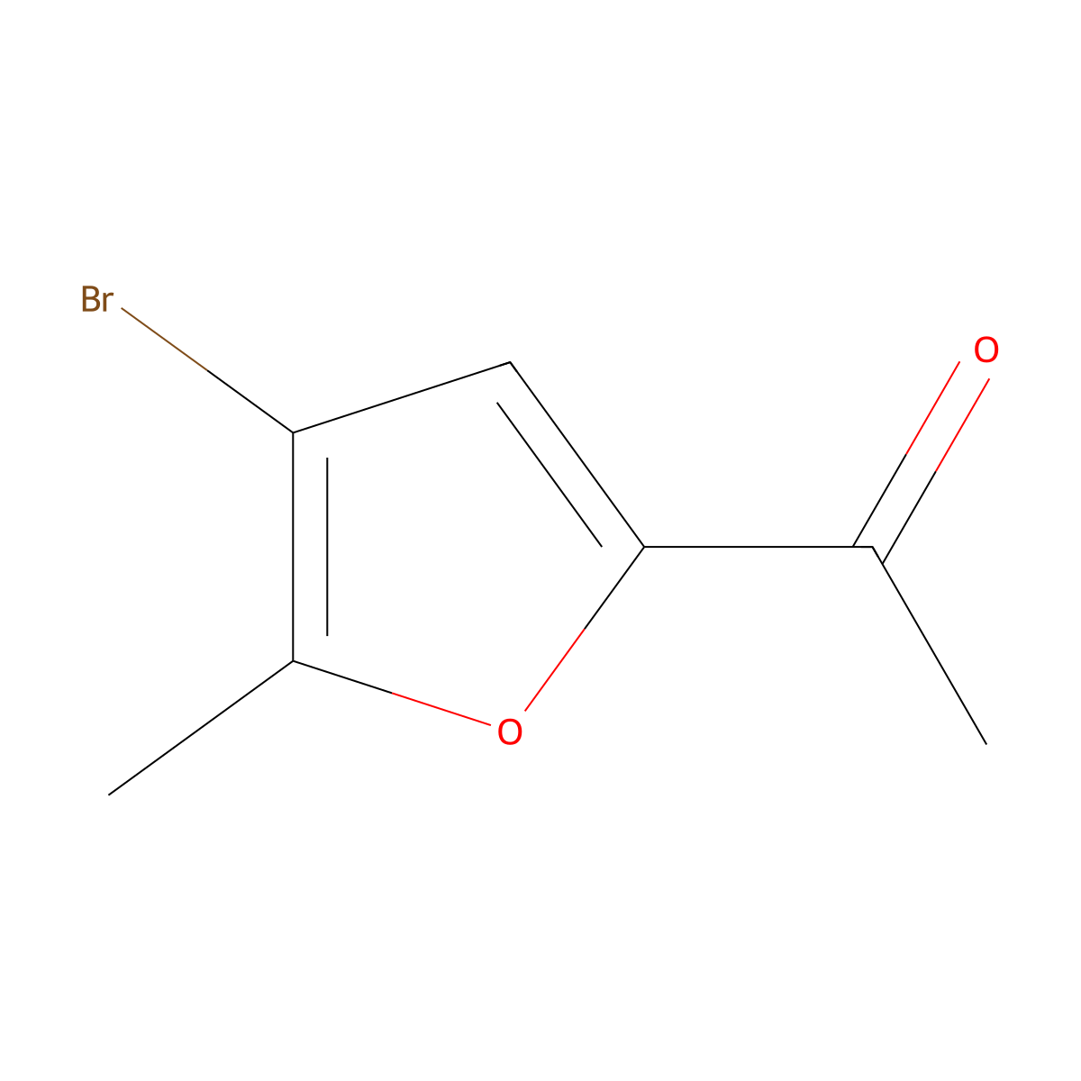 1-(4-Bromo-5-methylfuran-2-yl)ethan-1-one molecular structure, CAS 2913280-03-0