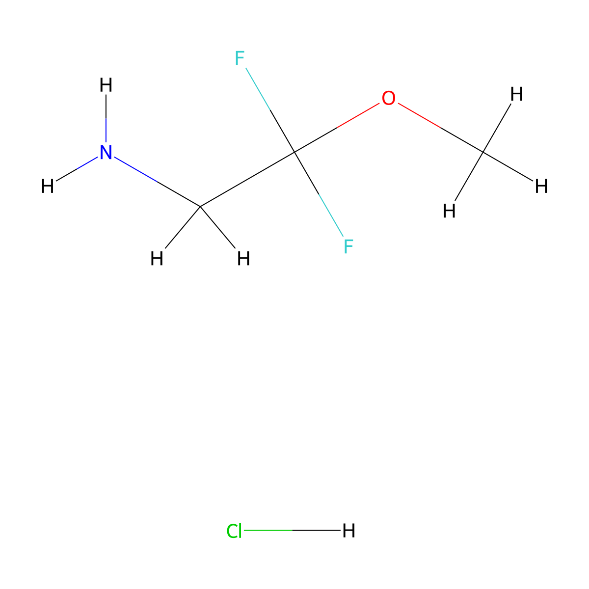 2,2-Difluoro-2-methoxyethan-1-amine hydrochloride molecular structure, CAS 2913280-04-1