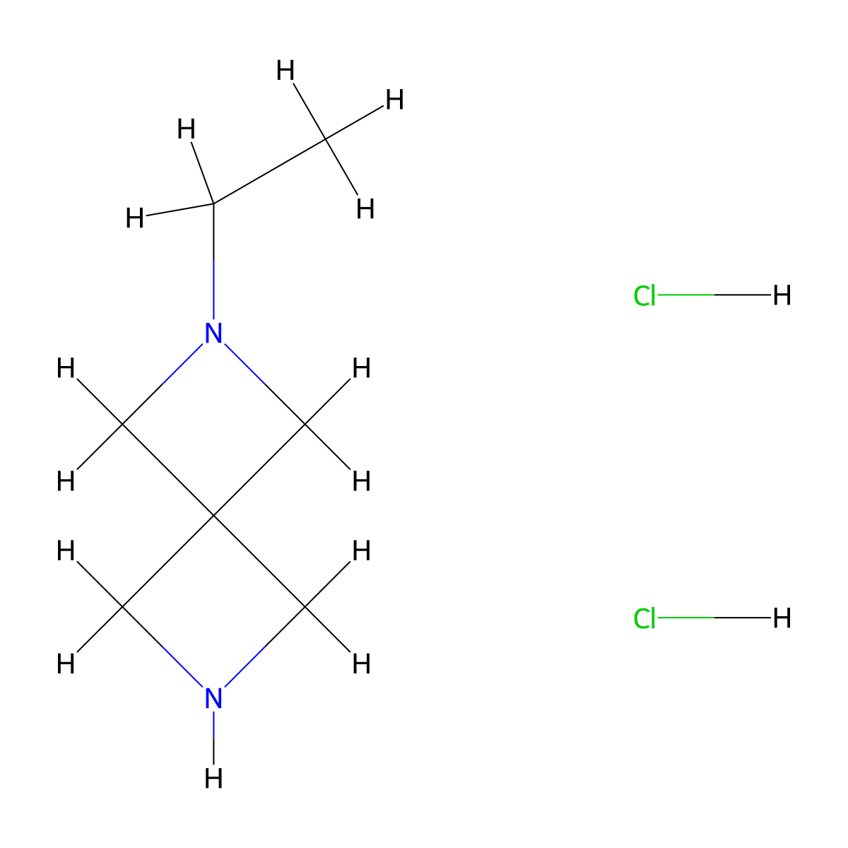 2-Ethyl-2,6-diazaspiro(3.3)heptane dihydrochloride molecular structure, CAS 2913280-11-0