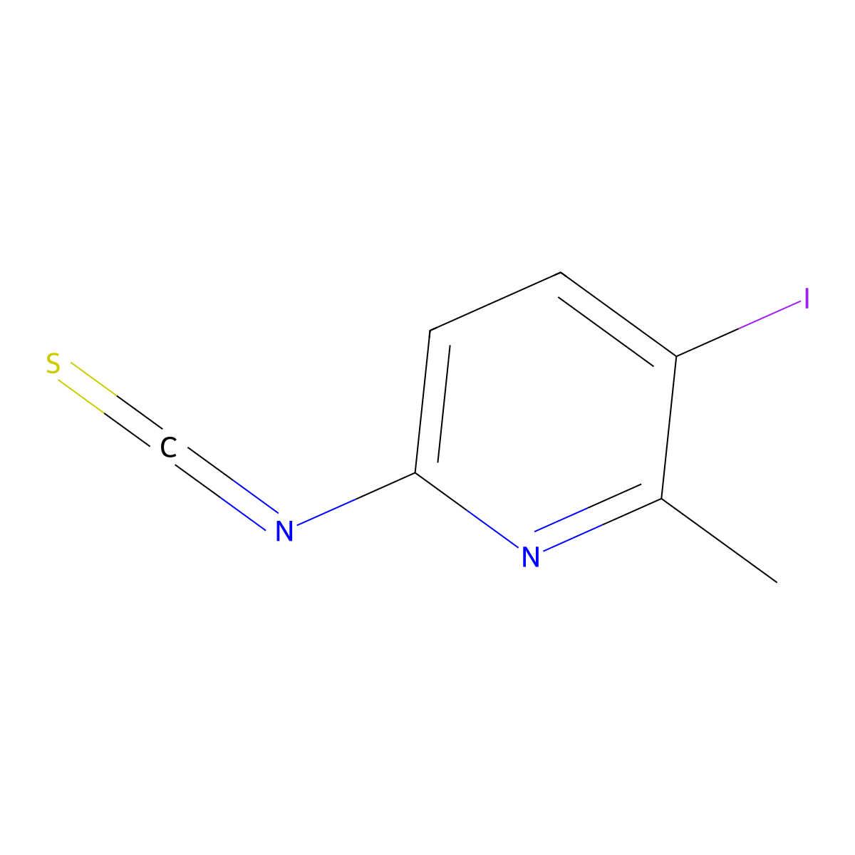 3-Iodo-6-isothiocyanato-2-methylpyridine molecular structure, CAS 2913280-17-6
