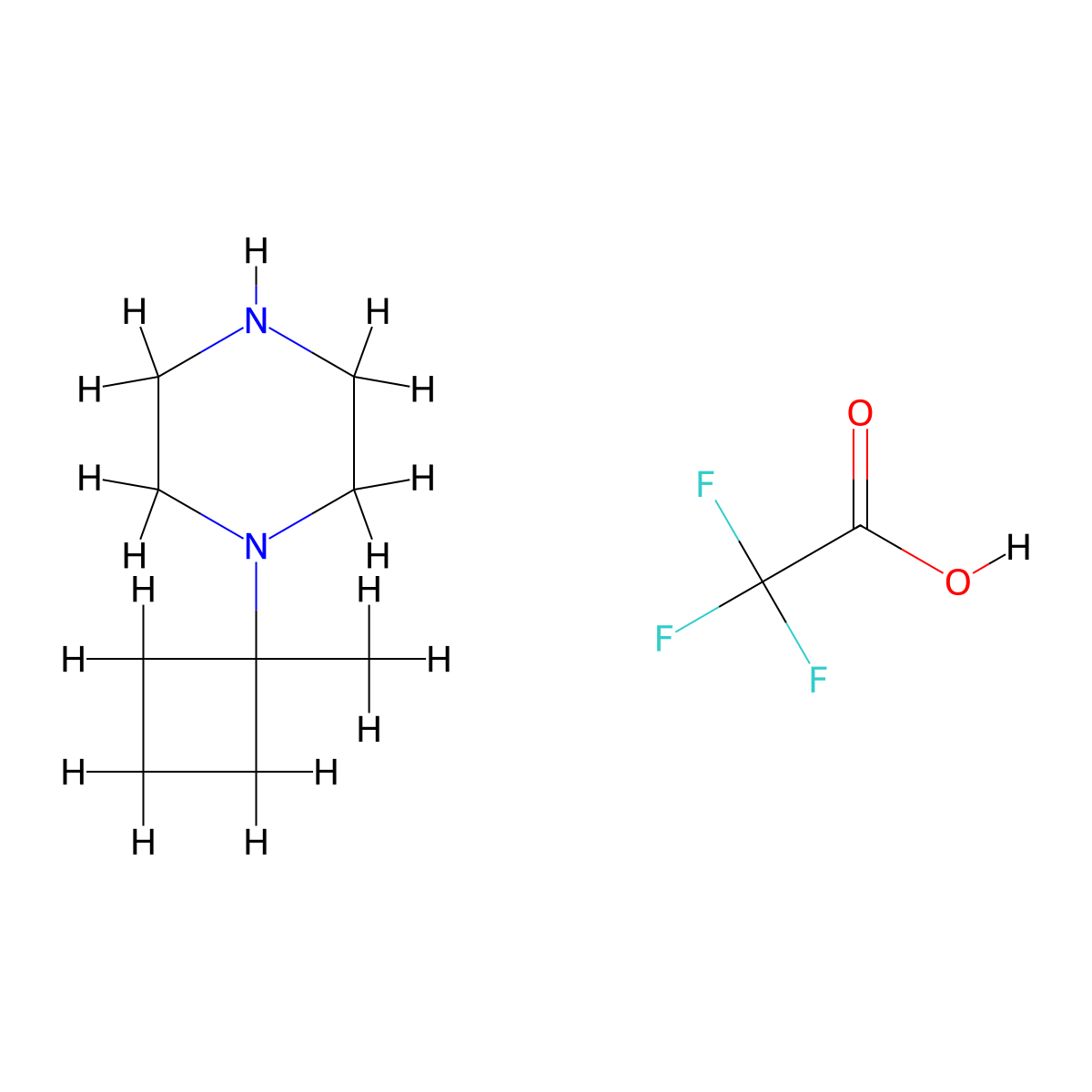 1-(1-Methylcyclobutyl)piperazine, trifluoroacetic acid molecular structure, CAS 2913280-27-8
