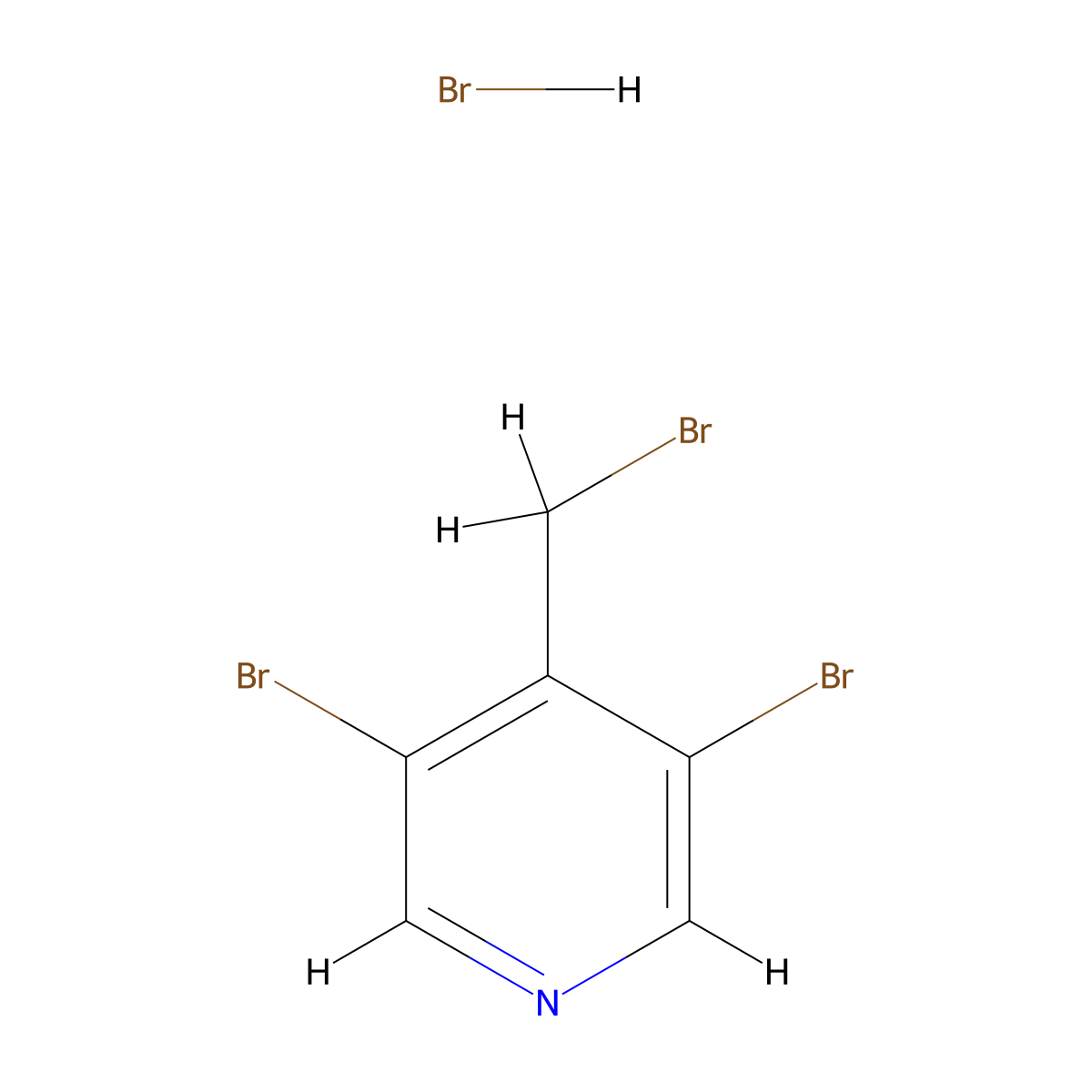 3,5-Dibromo-4-(bromomethyl)pyridine hydrobromide molecular structure, CAS 2913280-50-7