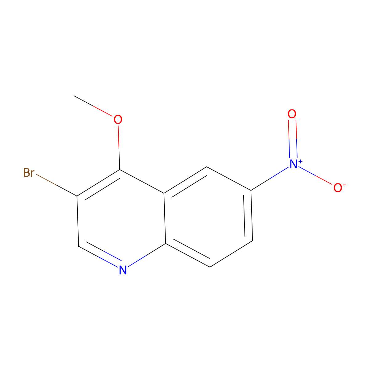 3-Bromo-4-methoxy-6-nitroquinoline molecular structure, CAS 2913280-52-9