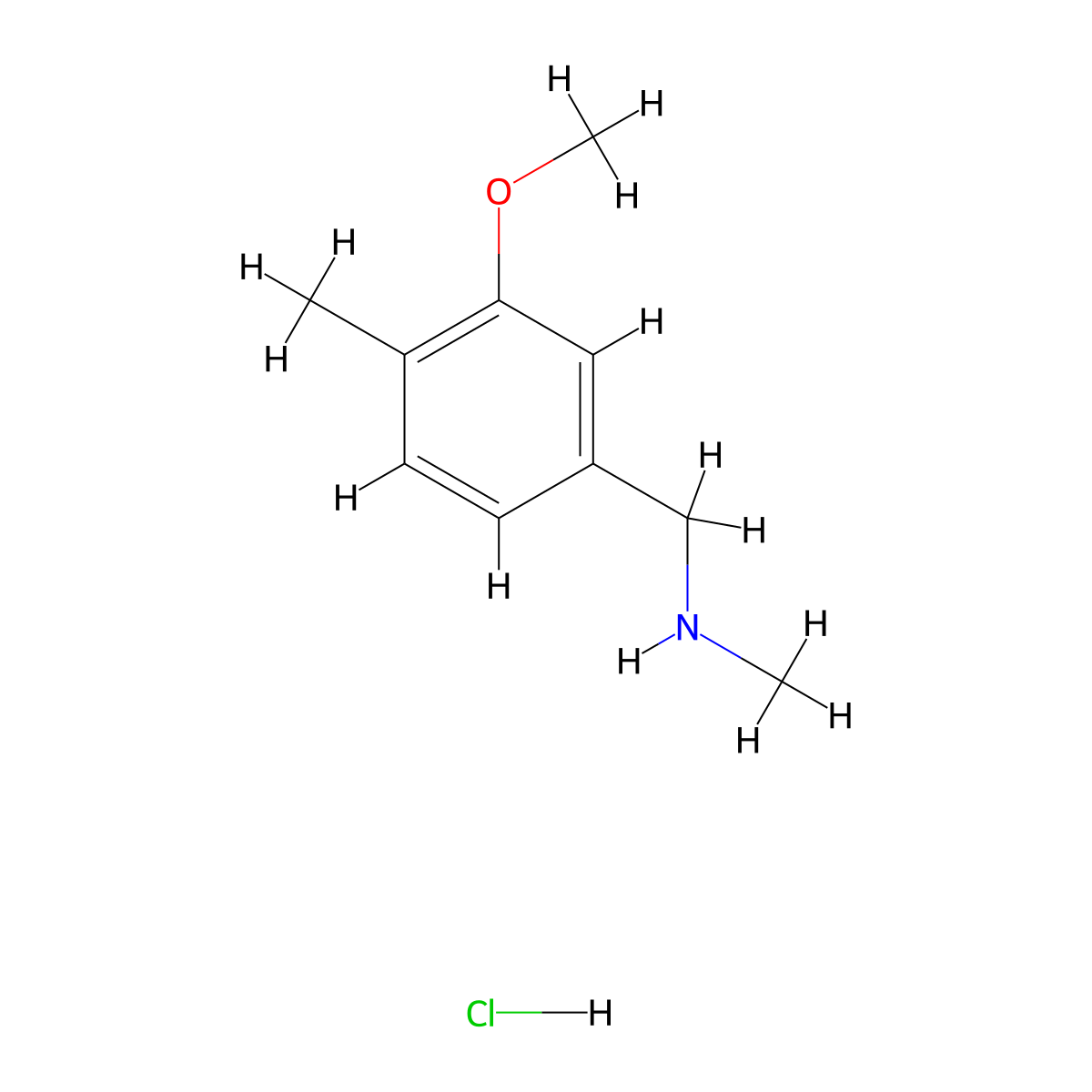 [(3-Methoxy-4-methylphenyl)methyl](methyl)amine hydrochloride molecular structure, CAS 2913280-57-4