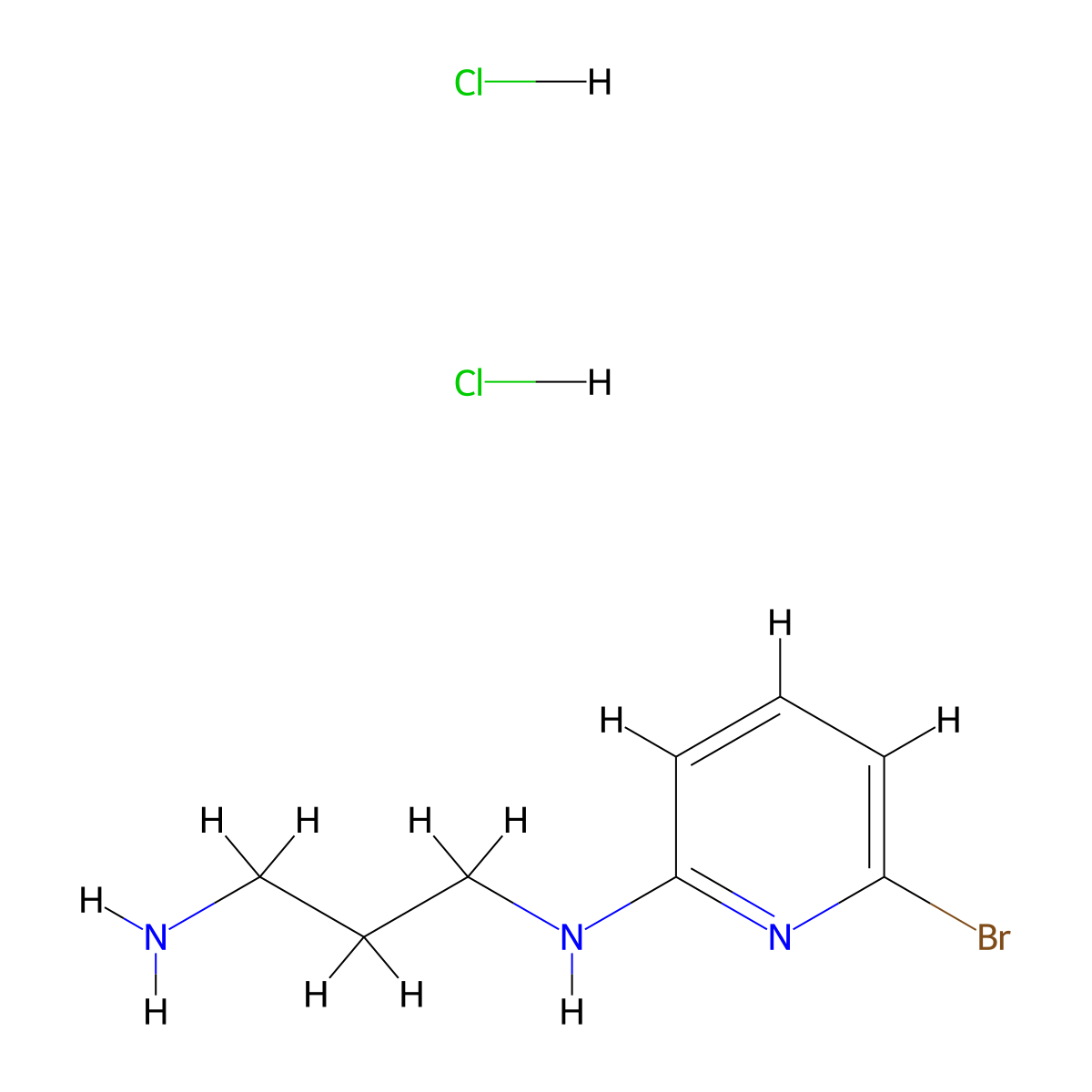 N1-(6-bromopyridin-2-yl)propane-1,3-diamine dihydrochloride molecular structure, CAS 2913280-59-6