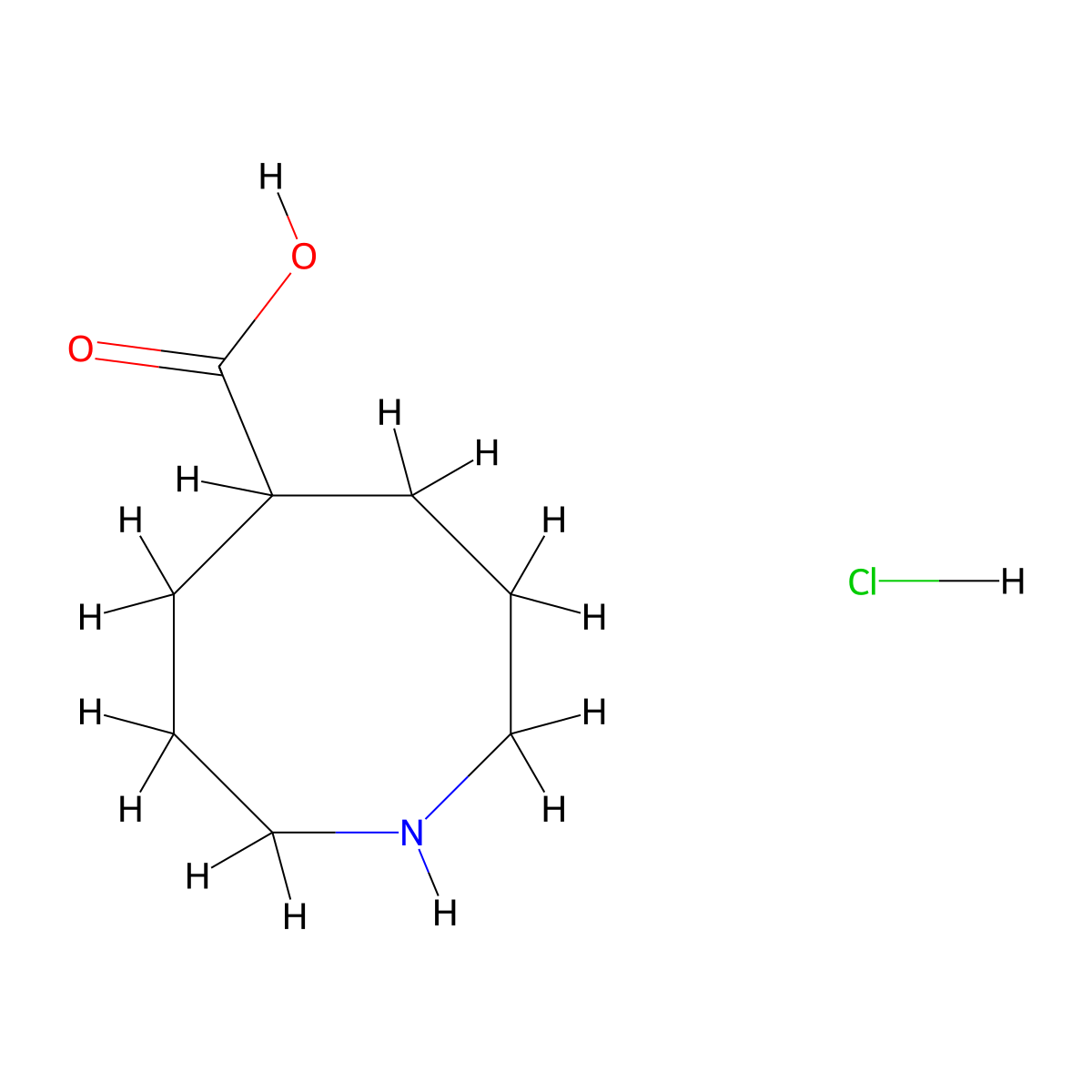 Azocane-5-carboxylic acid hydrochloride molecular structure, CAS 2913280-61-0