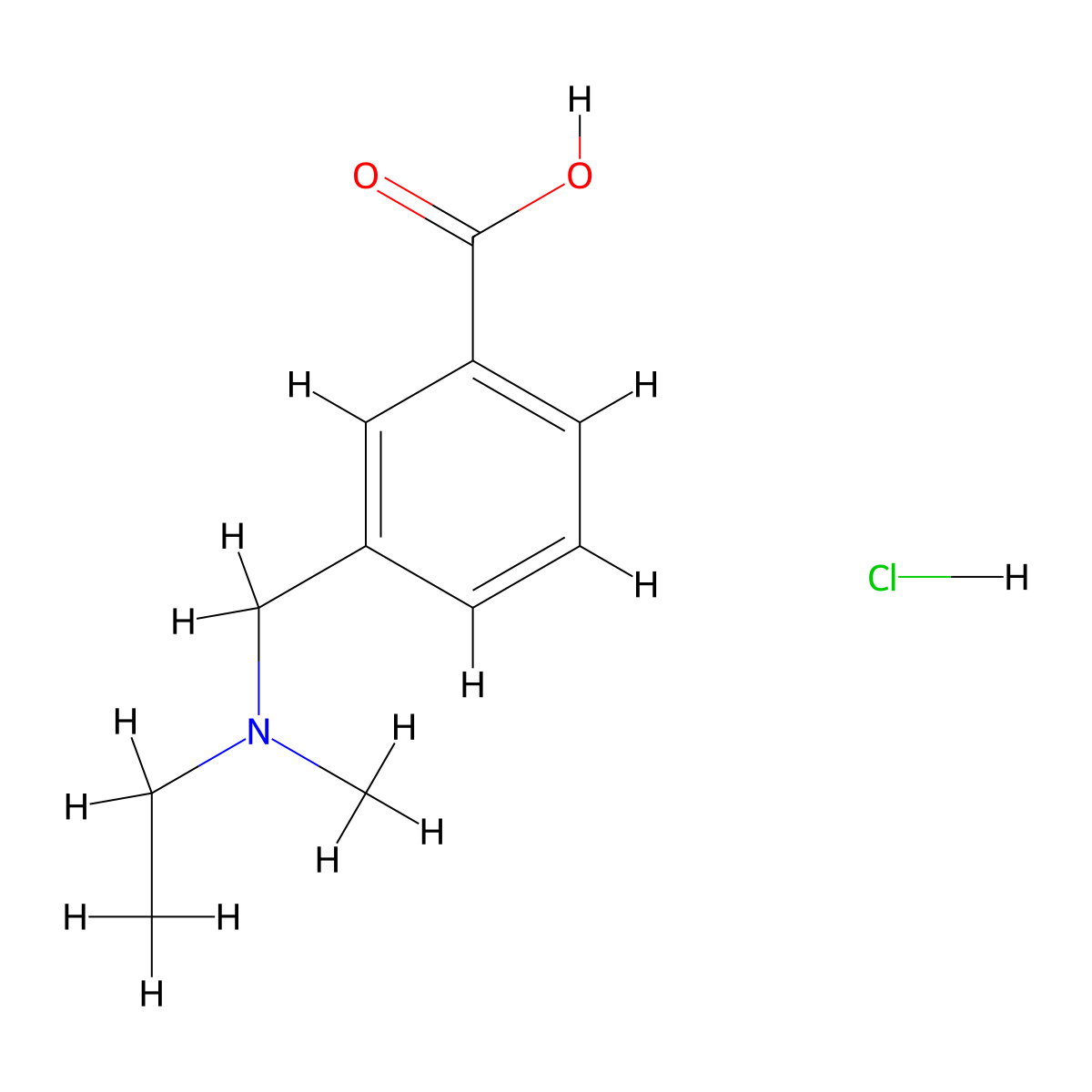 3-{[Ethyl(methyl)amino]methyl}benzoicacidhydrochloride molecular structure, CAS 2913280-64-3