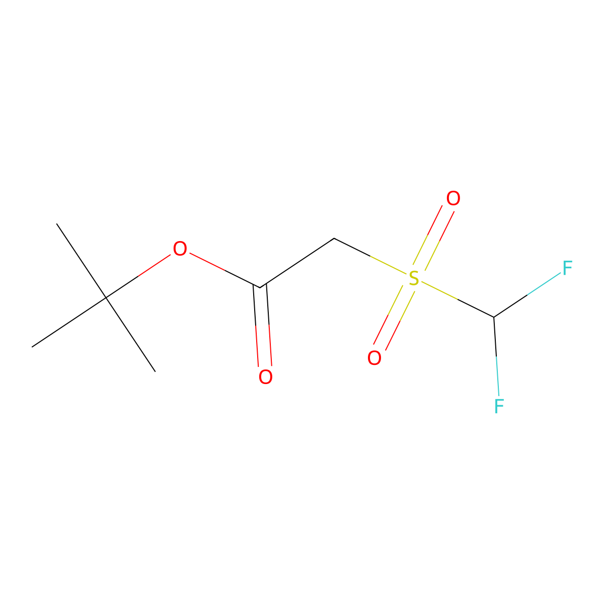 Tert-butyl2-difluoromethanesulfonylacetate molecular structure, CAS 2913280-68-7