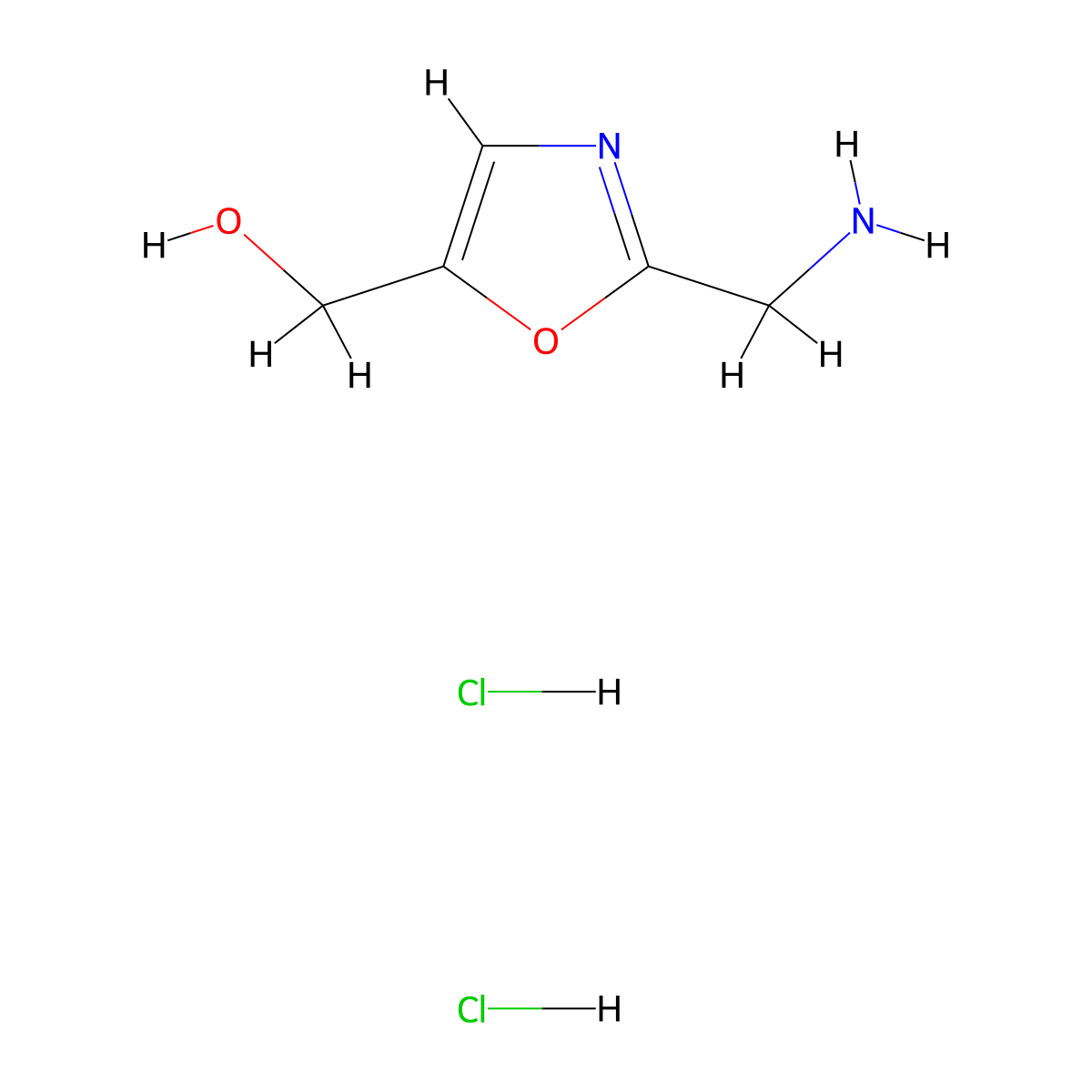 [2-(Aminomethyl)-1,3-oxazol-5-yl]methanol dihydrochloride molecular structure, CAS 2913280-73-4