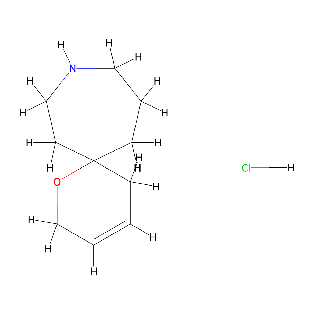 1-Oxa-9-azaspiro[5.6]dodec-3-ene hydrochloride molecular structure, CAS 2913280-81-4