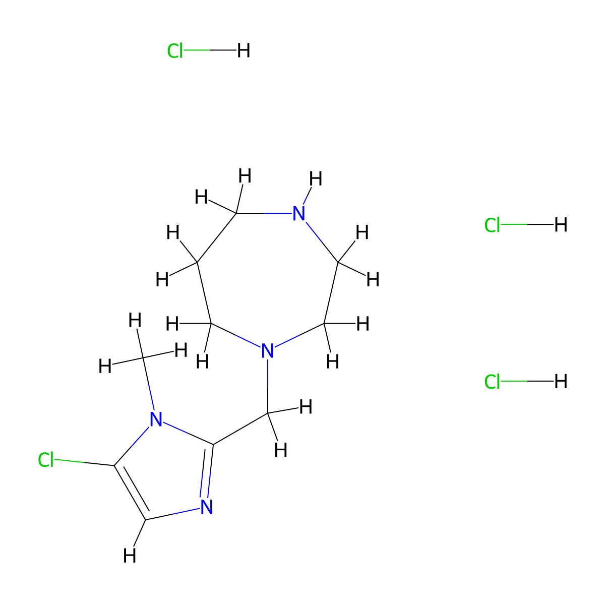 1-[(5-chloro-1-methyl-1H-imidazol-2-yl)methyl]-1,4-diazepanetrihydrochloride molecular structure, CAS 2913280-91-6