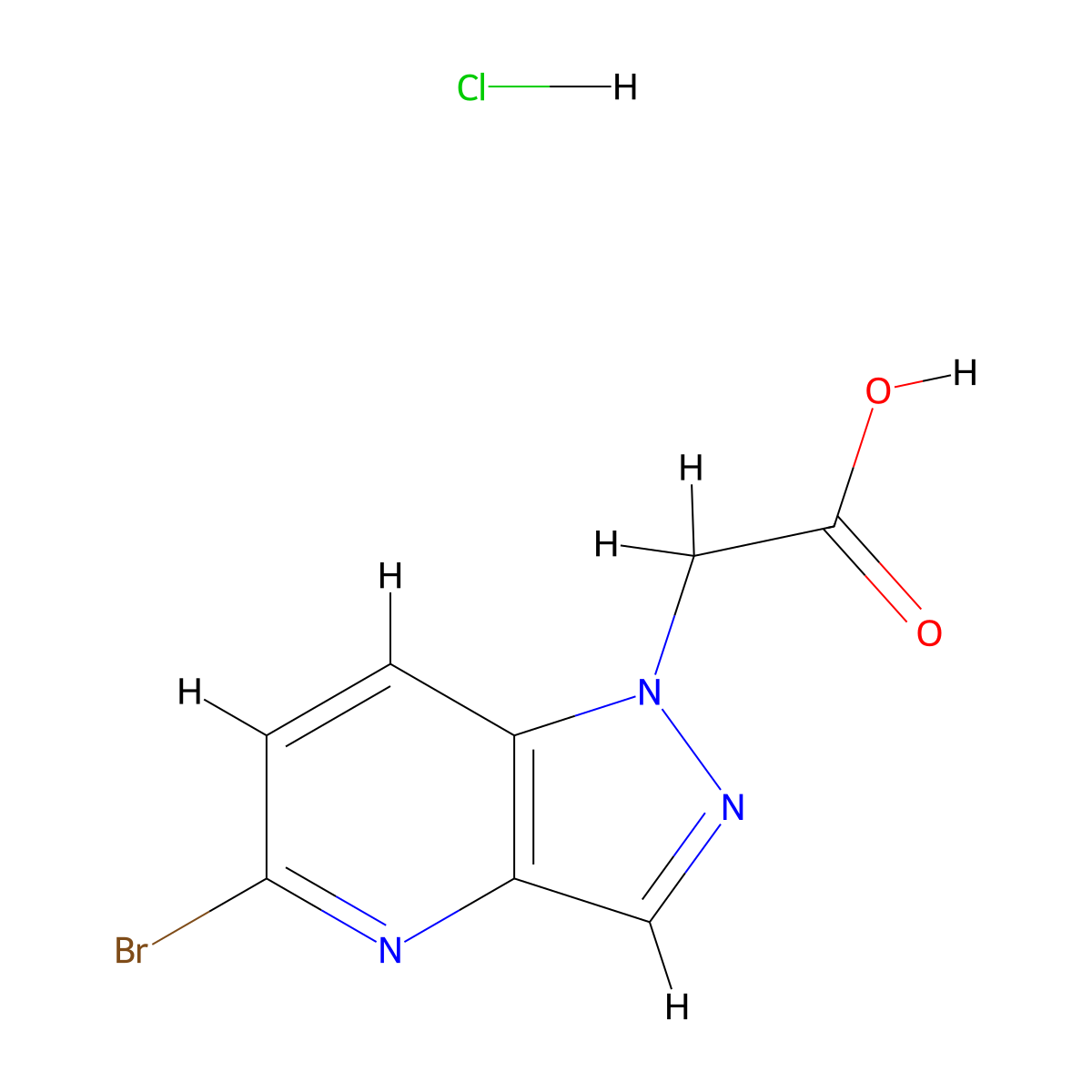 2-{5-bromo-1H-pyrazolo[4,3-b]pyridin-1-yl}aceticacidhydrochloride molecular structure, CAS 2913280-94-9