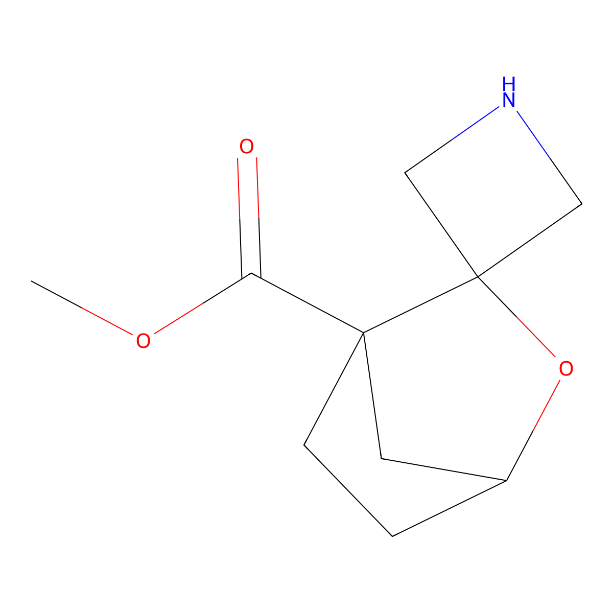 Methyl 3'-oxaspiro[azetidine-3,2'-bicyclo[2.2.1]heptane]-1'-carboxylate molecular structure, CAS 2913280-97-2