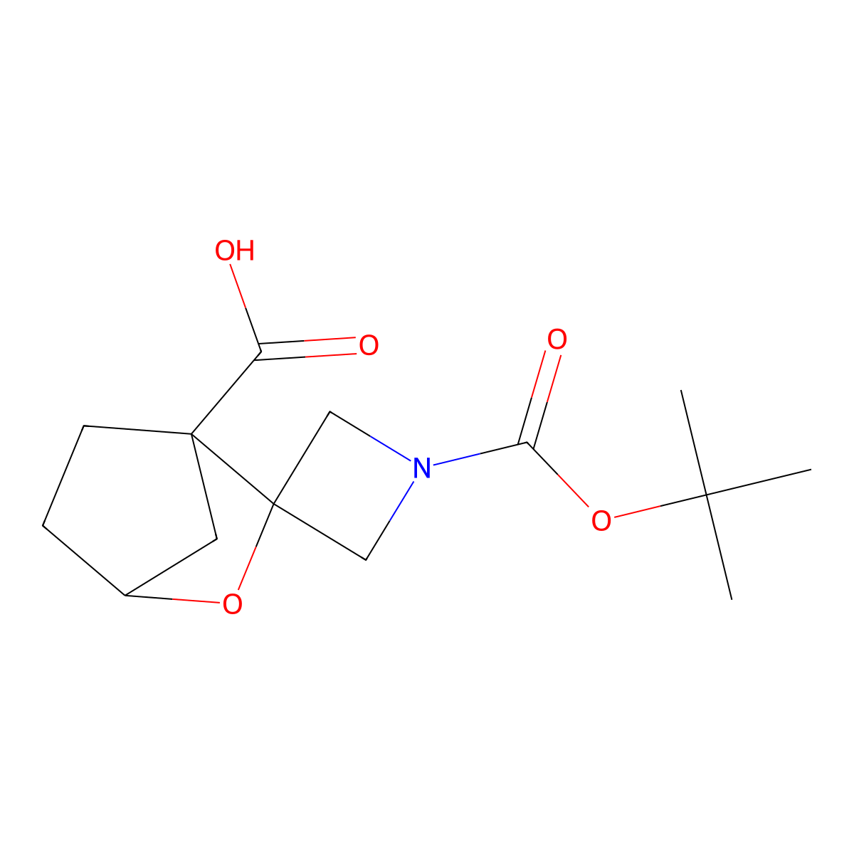 1-[(Tert-butoxy)carbonyl]-3'-oxaspiro[azetidine-3,2'-bicyclo[2.2.1]heptane]-1'-carboxylic acid molecular structure, CAS 2913281-02-2