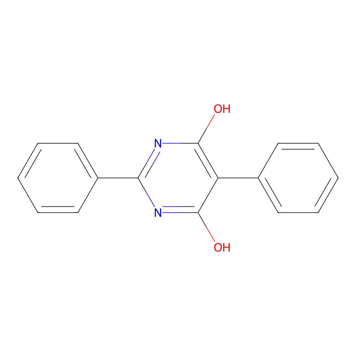 2,5-Diphenyl-4,6-pyrimidinediol molecular structure, CAS 29133-86-6