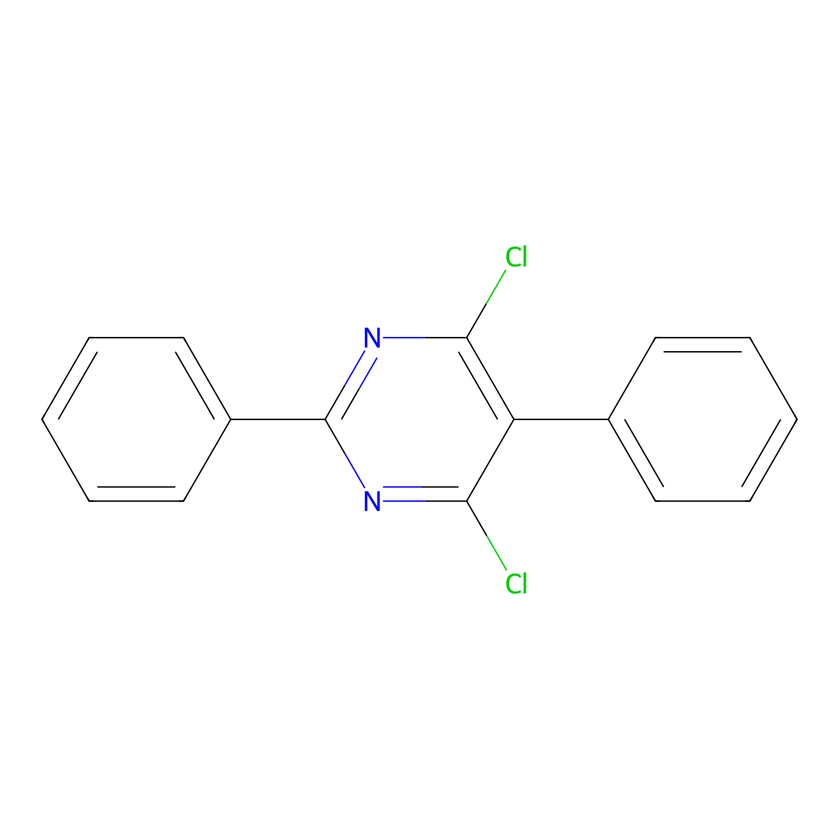 4,6-Dichloro-2,5-diphenylpyrimidine molecular structure, CAS 29133-99-1