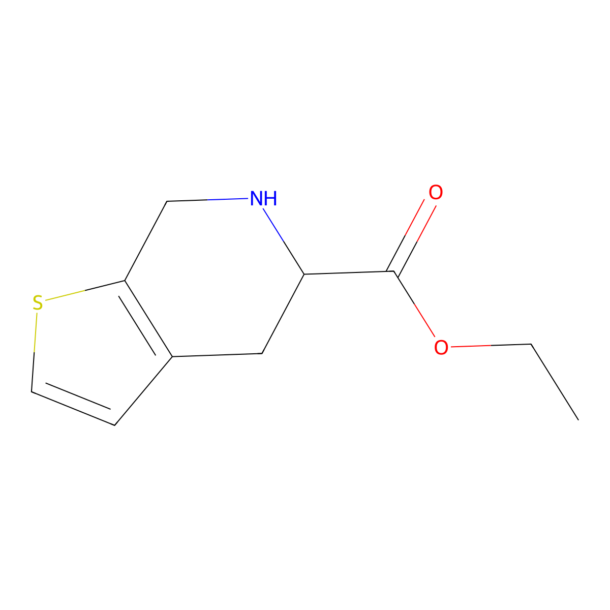 ethyl 4H,5H,6H,7H-thieno[2,3-c]pyridine-5-carboxylate molecular structure, CAS 2913320-50-8