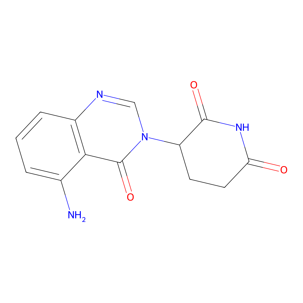 3-(5-Amino-4-oxo-3,4-dihydroquinazolin-3-yl)piperidine-2,6-dione molecular structure, CAS 2913338-24-4