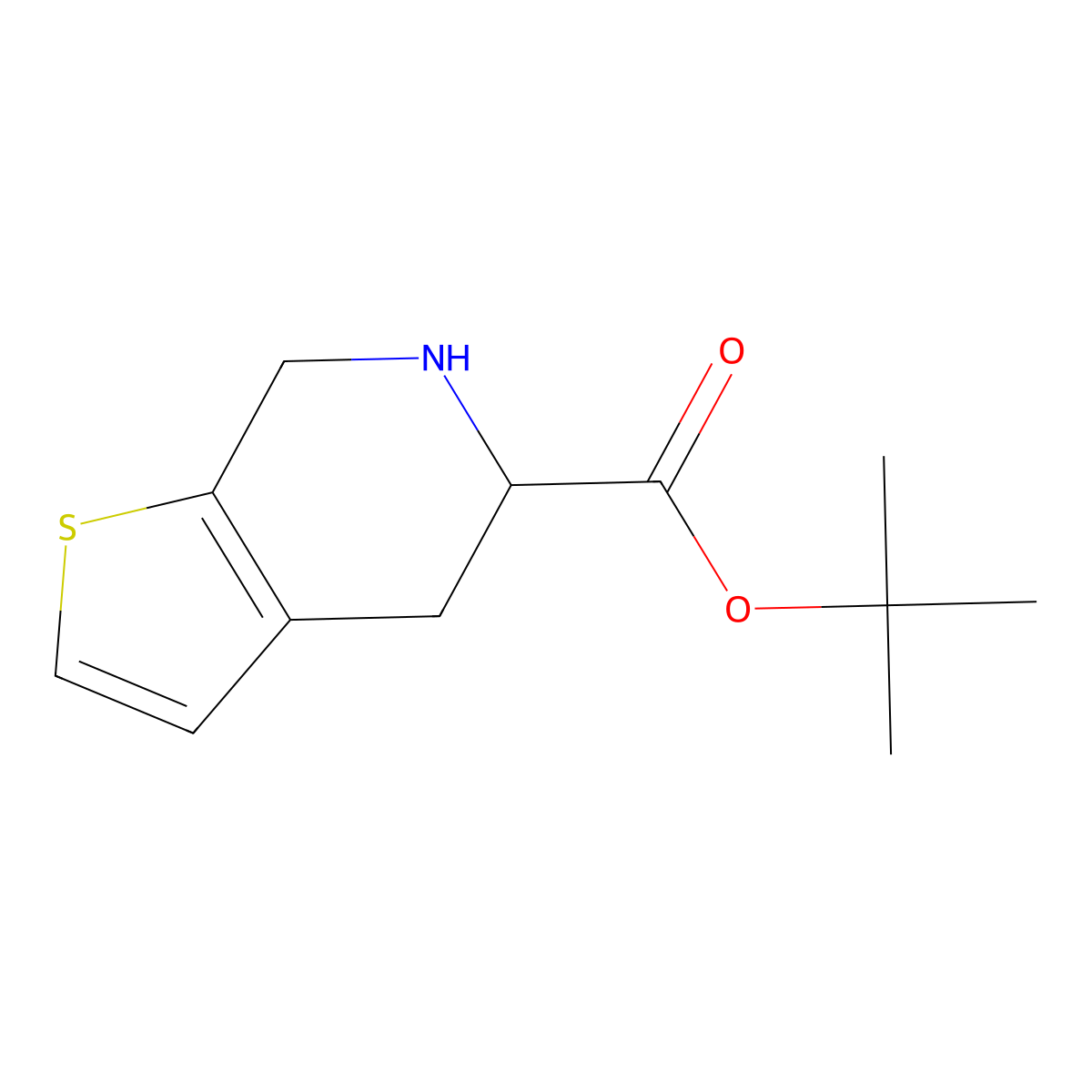 tert-butyl 4H,5H,6H,7H-thieno[2,3-c]pyridine-5-carboxylate molecular structure, CAS 2913379-54-9