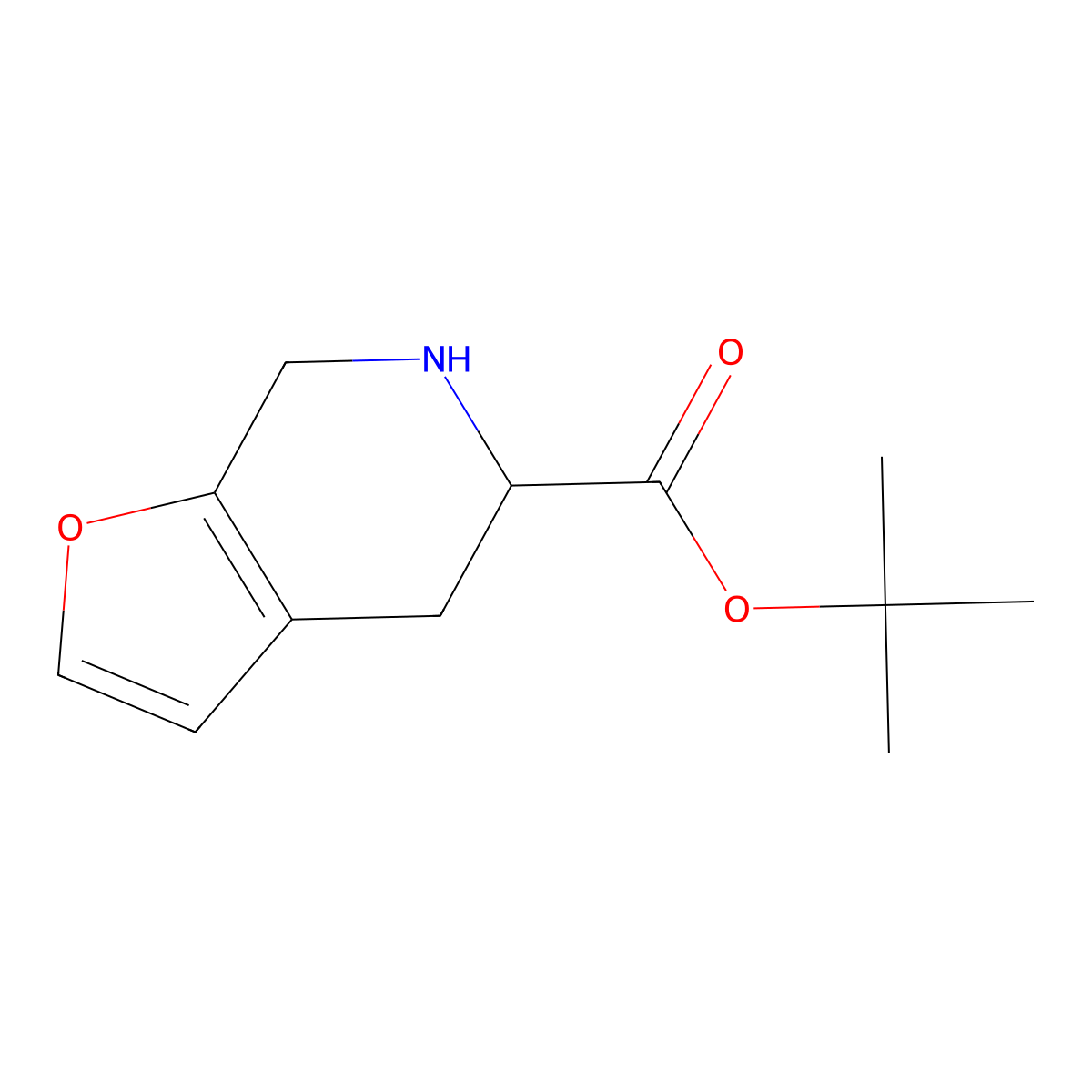 tert-butyl 4H,5H,6H,7H-furo[2,3-c]pyridine-5-carboxylate molecular structure, CAS 2913397-34-7