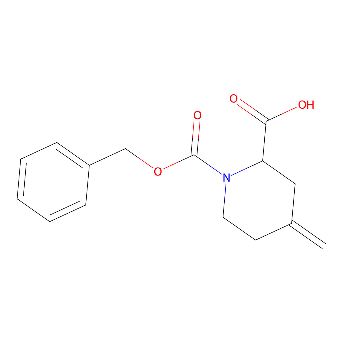 1-[(Benzyloxy)carbonyl]-4-methylidenepiperidine-2-carboxylic acid molecular structure, CAS 2913400-45-8