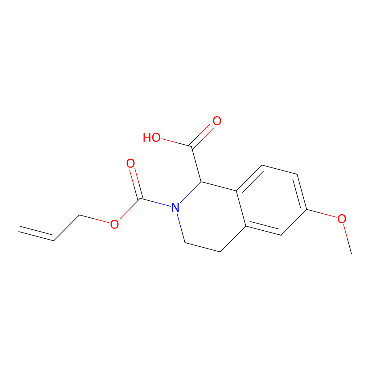 6-Methoxy-2-[(prop-2-en-1-yloxy)carbonyl]-1,2,3,4-tetrahydroisoquinoline-1-carboxylic acid molecular structure, CAS 2913400-85-6