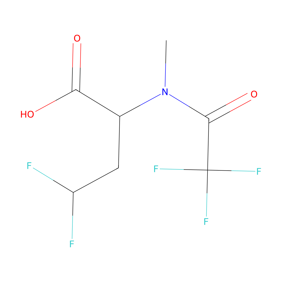 4,4-difluoro-2-(2,2,2-trifluoro-N-methylacetamido)butanoic acid molecular structure, CAS 2913400-97-0