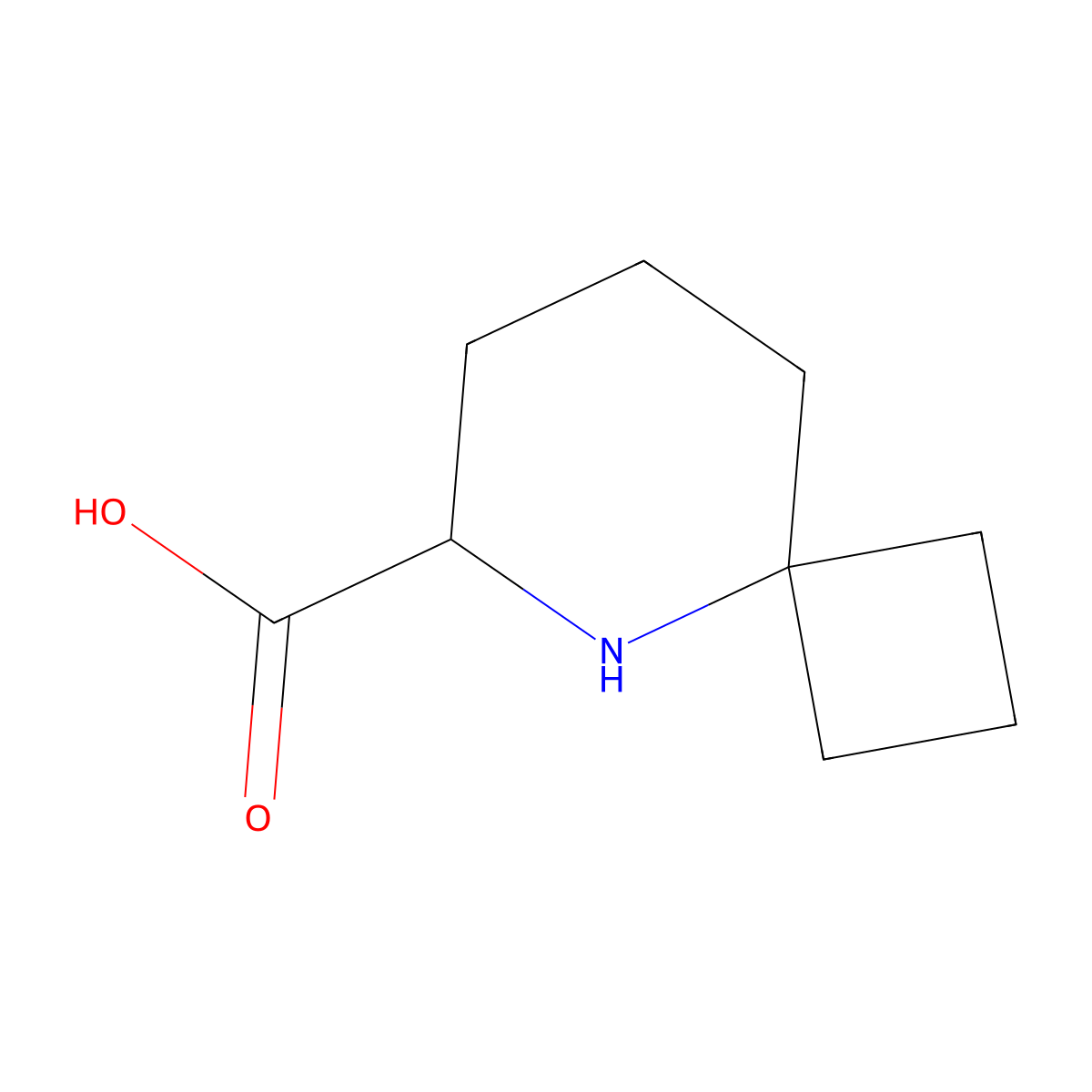 5-Azaspiro[3.5]nonane-6-carboxylic acid molecular structure, CAS 2913401-58-6