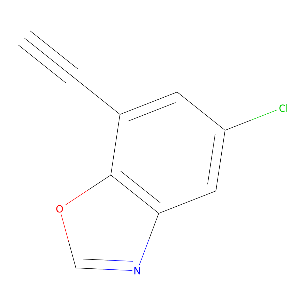 5-Chloro-7-ethynyl-1,3-benzoxazole molecular structure, CAS 2913402-25-0