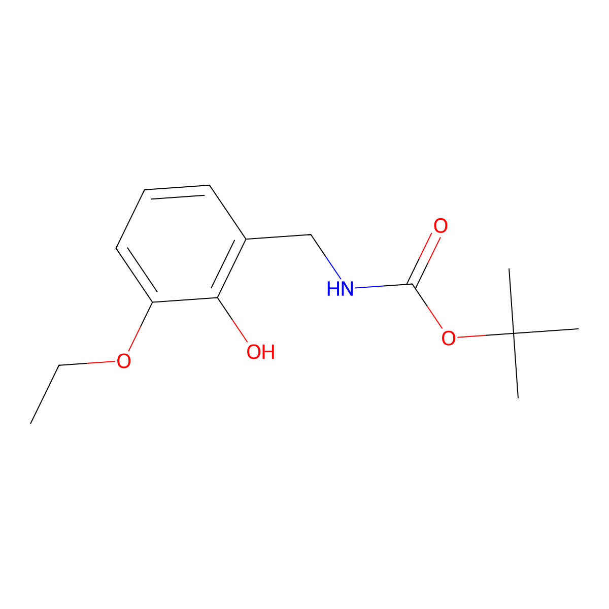 tert-butyl N-[(3-ethoxy-2-hydroxyphenyl)methyl]carbamate molecular structure, CAS 2913402-39-6