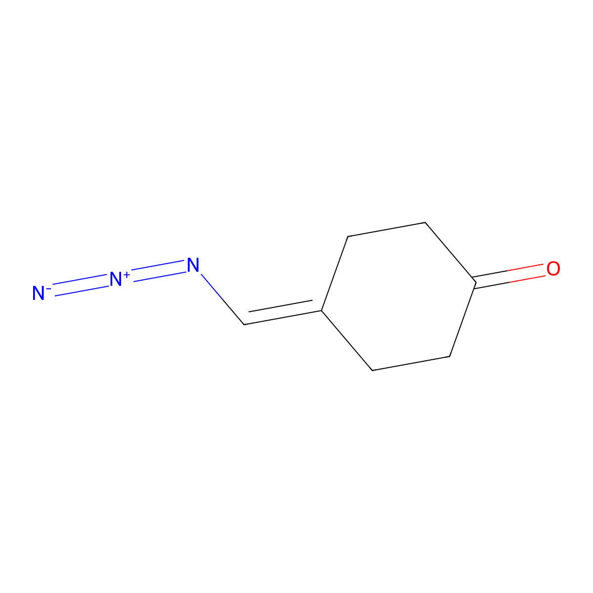4-(Azidomethylidene)cyclohexan-1-one molecular structure, CAS 2913402-63-6