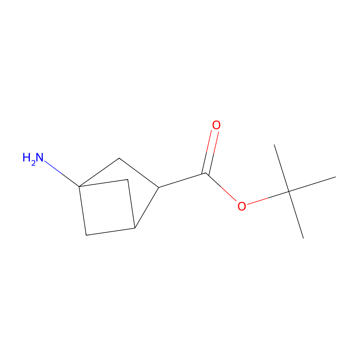 Tert-butyl 4-aminobicyclo[2.1.1]hexane-2-carboxylate molecular structure, CAS 2913402-68-1