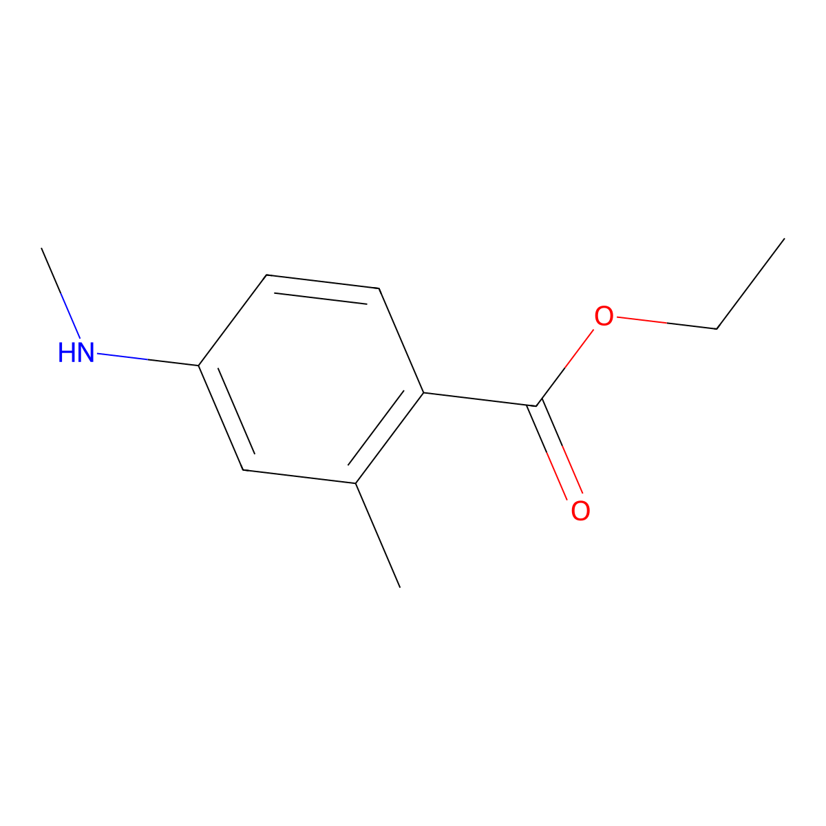 Ethyl 2-methyl-4-(methylamino)benzoate molecular structure, CAS 2913402-90-9