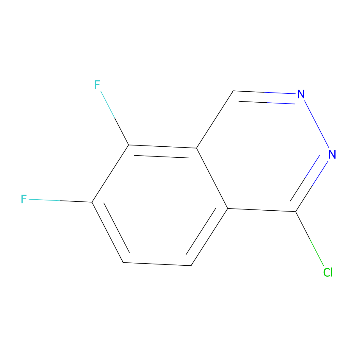 1-Chloro-5,6-difluorophthalazine molecular structure, CAS 2913403-17-3