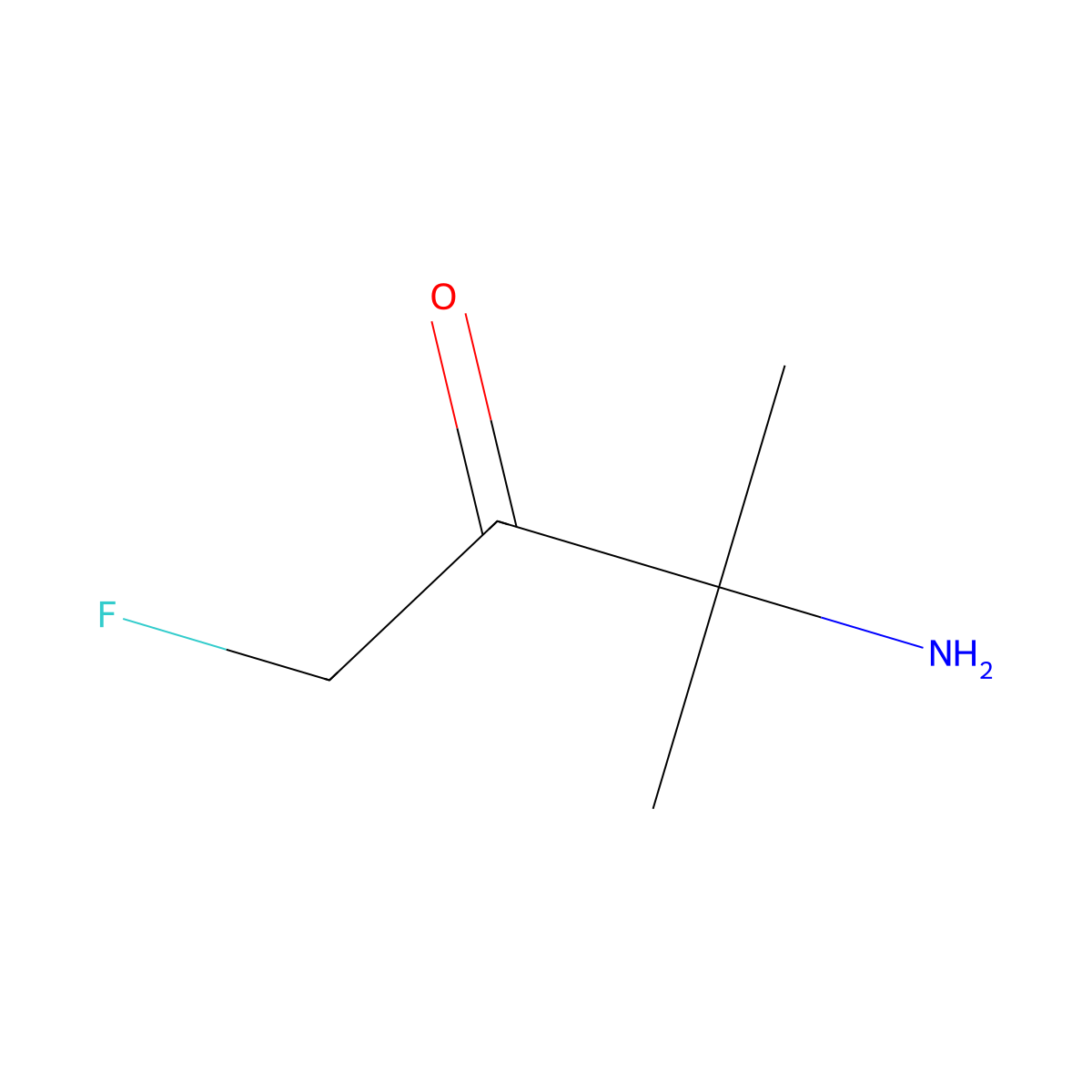 3-Amino-1-fluoro-3-methylbutan-2-one molecular structure, CAS 2913403-31-1