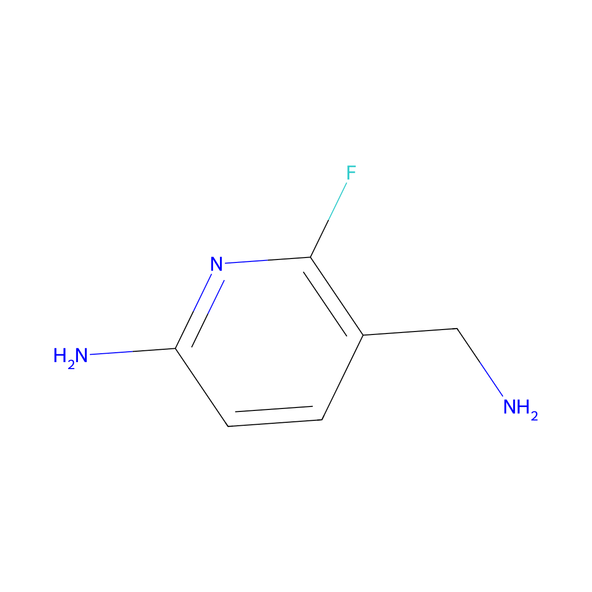 5-(Aminomethyl)-6-fluoropyridin-2-amine molecular structure, CAS 2913403-39-9