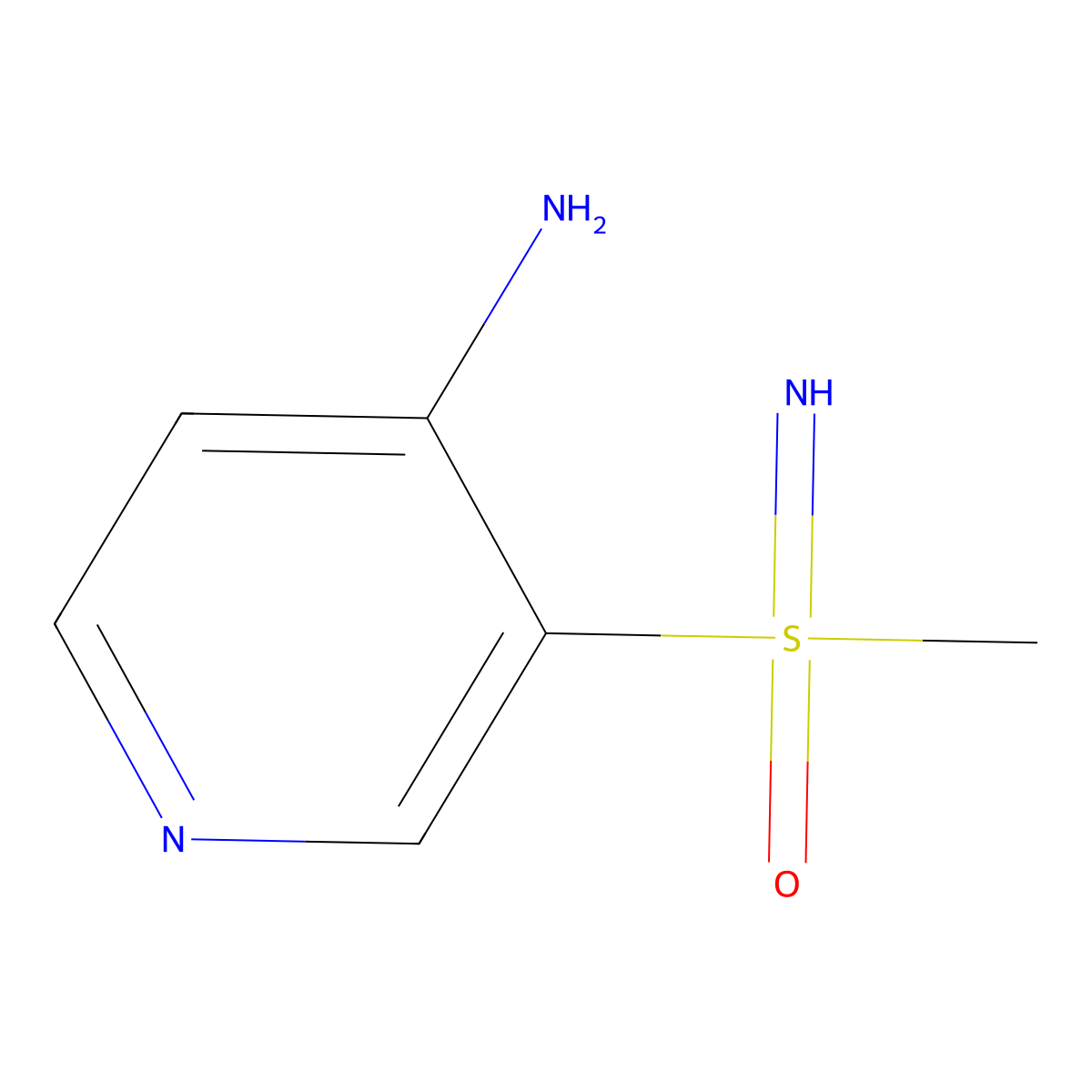 (4-Aminopyridin-3-yl)(imino)methyl-lambda6-sulfanone molecular structure, CAS 2913403-54-8