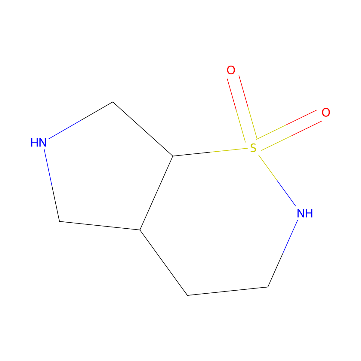 Octahydro-1lambda6-pyrrolo[3,4-e][1,2]thiazine-1,1-dione molecular structure, CAS 2913403-63-9