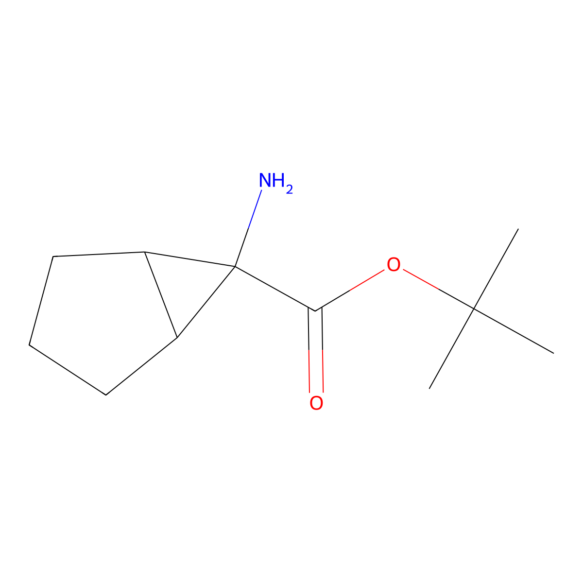 Tert-butyl 6-aminobicyclo[3.1.0]hexane-6-carboxylate molecular structure, CAS 2913403-64-0
