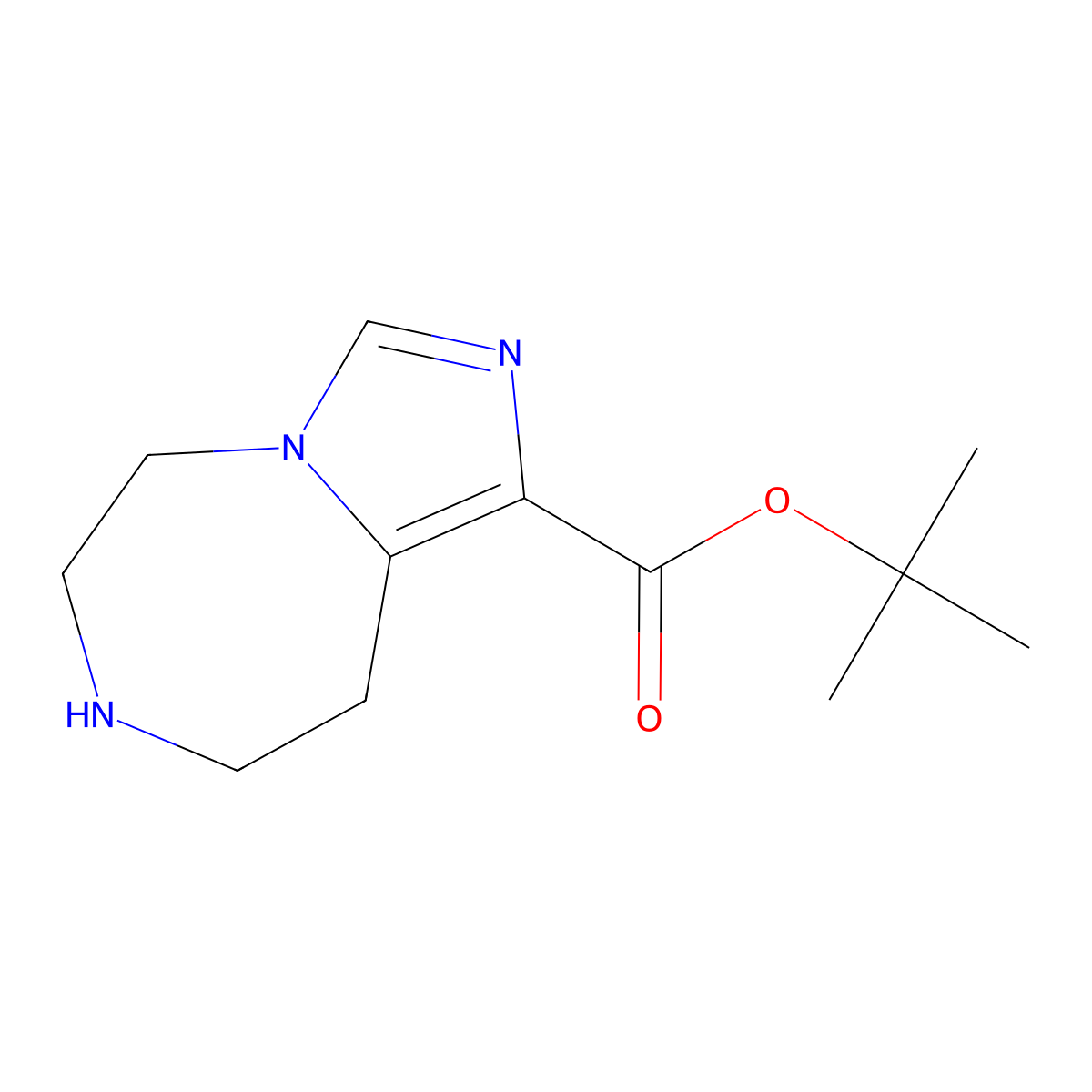tert-butyl 5H,6H,7H,8H,9H-imidazo[1,5-d][1,4]diazepine-1-carboxylate molecular structure, CAS 2913403-70-8