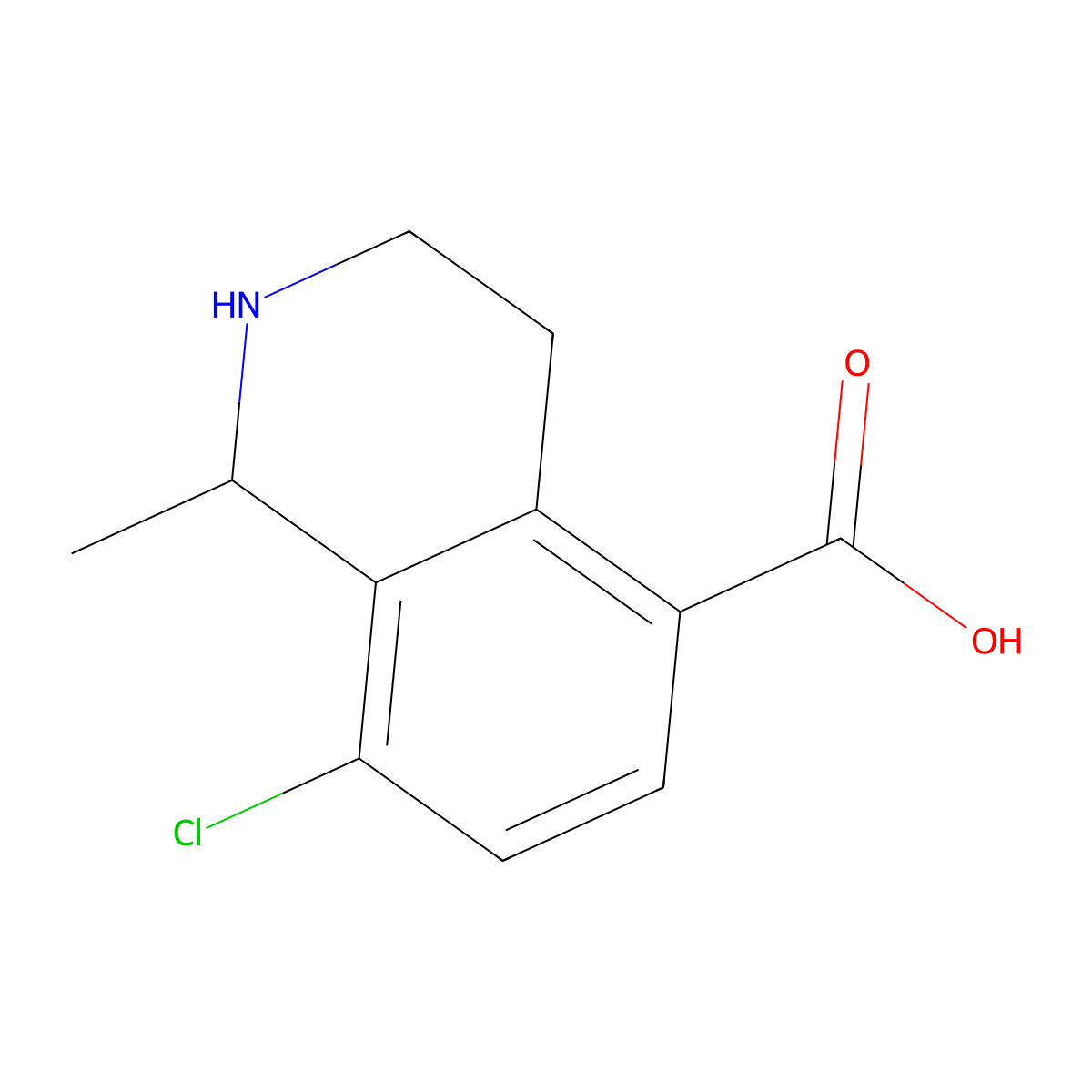 8-Chloro-1-methyl-1,2,3,4-tetrahydroisoquinoline-5-carboxylic acid molecular structure, CAS 2913404-56-3