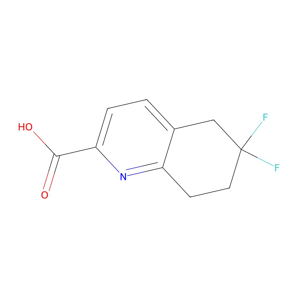 6,6-Difluoro-5,6,7,8-tetrahydroquinoline-2-carboxylic acid molecular structure, CAS 2913404-58-5