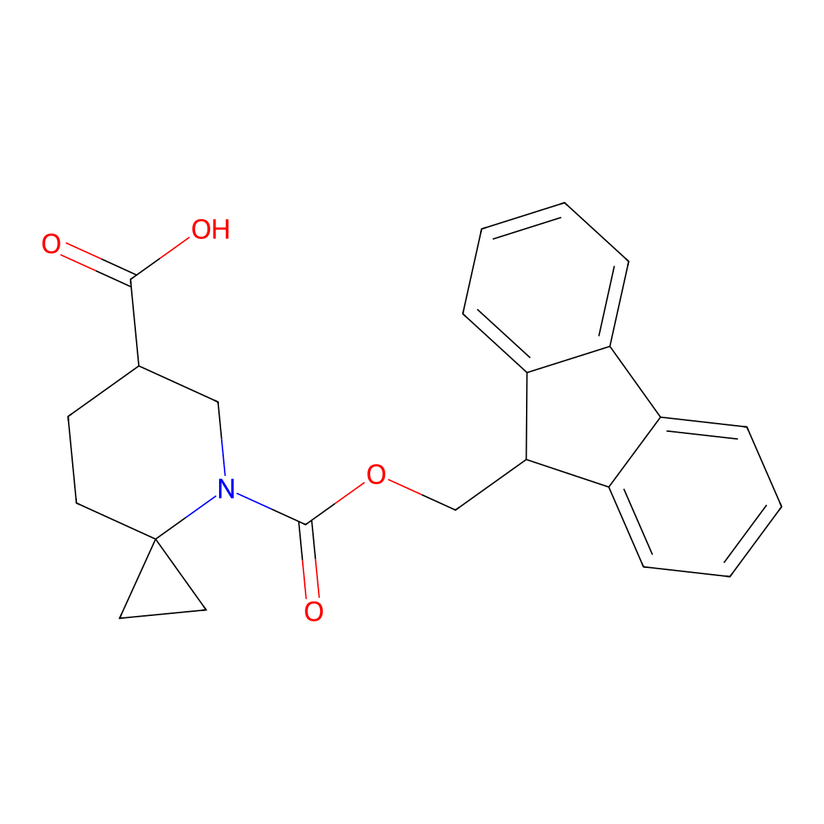 4-{[(9H-fluoren-9-yl)methoxy]carbonyl}-4-azaspiro[2.5]octane-6-carboxylic acid molecular structure, CAS 2913404-86-9