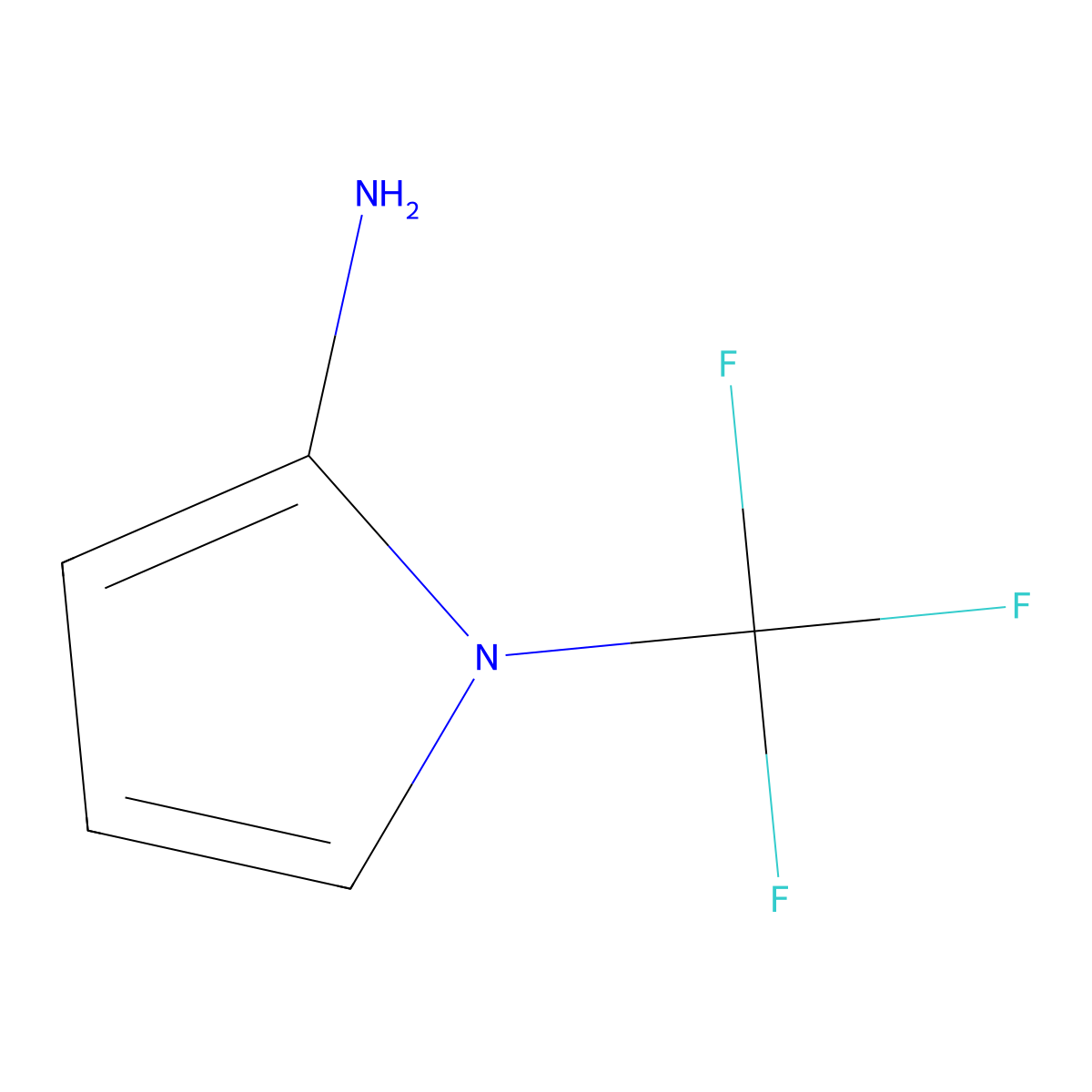 1-(trifluoromethyl)-1H-pyrrol-2-amine molecular structure, CAS 2913405-30-6
