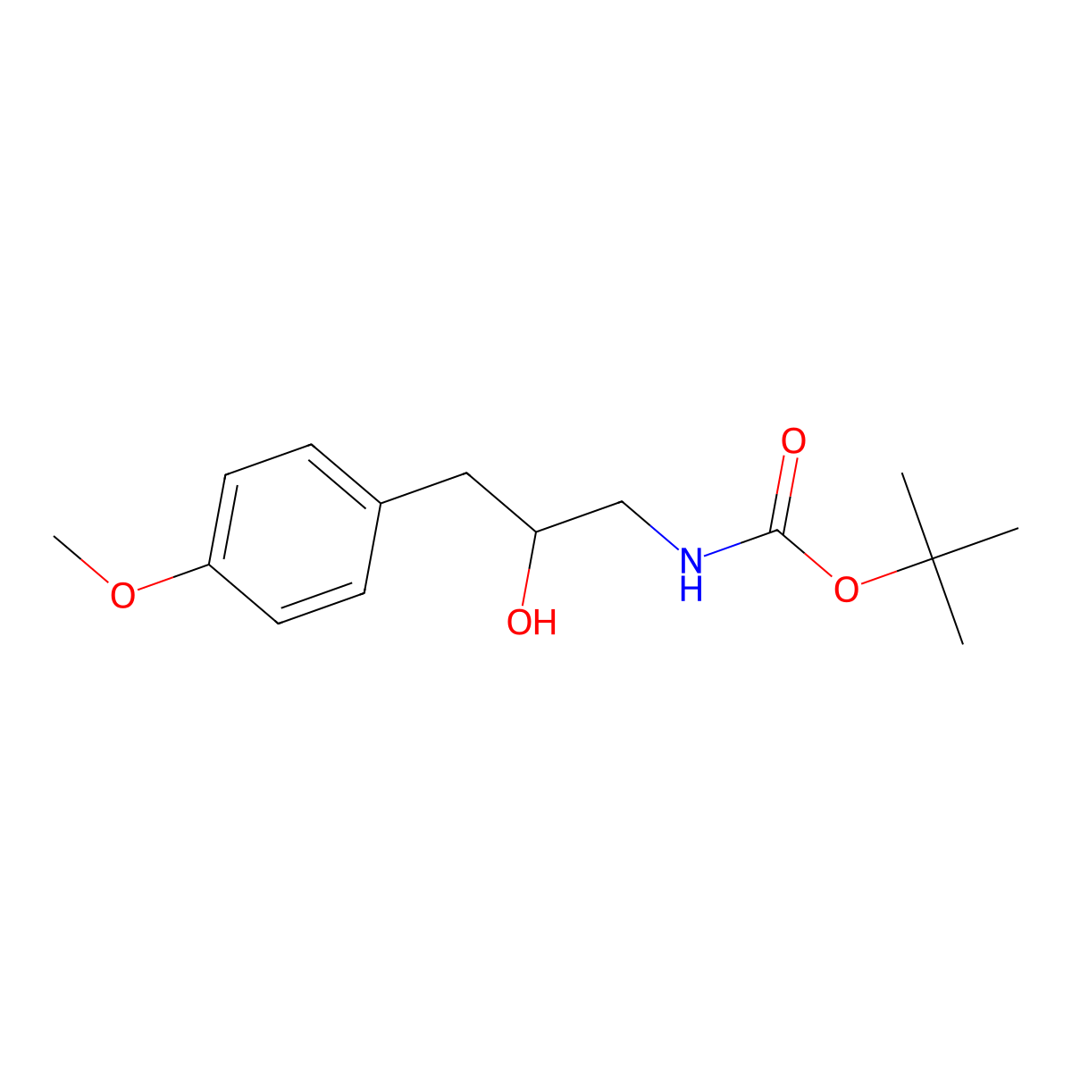 tert-butyl N-[2-hydroxy-3-(4-methoxyphenyl)propyl]carbamate molecular structure, CAS 2913405-59-9