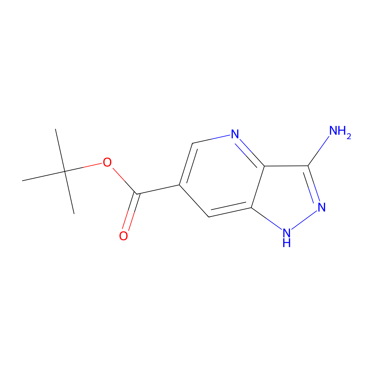 tert-butyl 3-amino-1H-pyrazolo[4,3-b]pyridine-6-carboxylate molecular structure, CAS 2913405-65-7