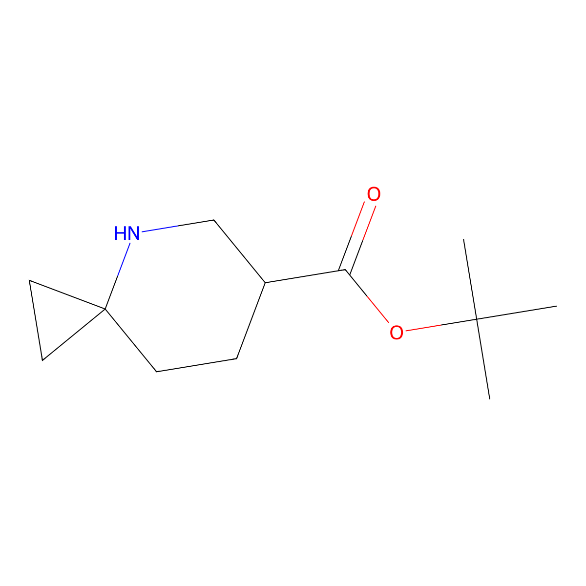 Tert-butyl 4-azaspiro[2.5]octane-6-carboxylate molecular structure, CAS 2913405-84-0